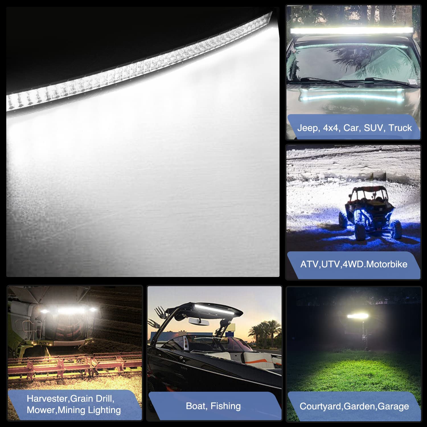 Red 52 700W LED Light Bar Flood Spot Combo for Off-road Driving from  Weathers Auto Supply